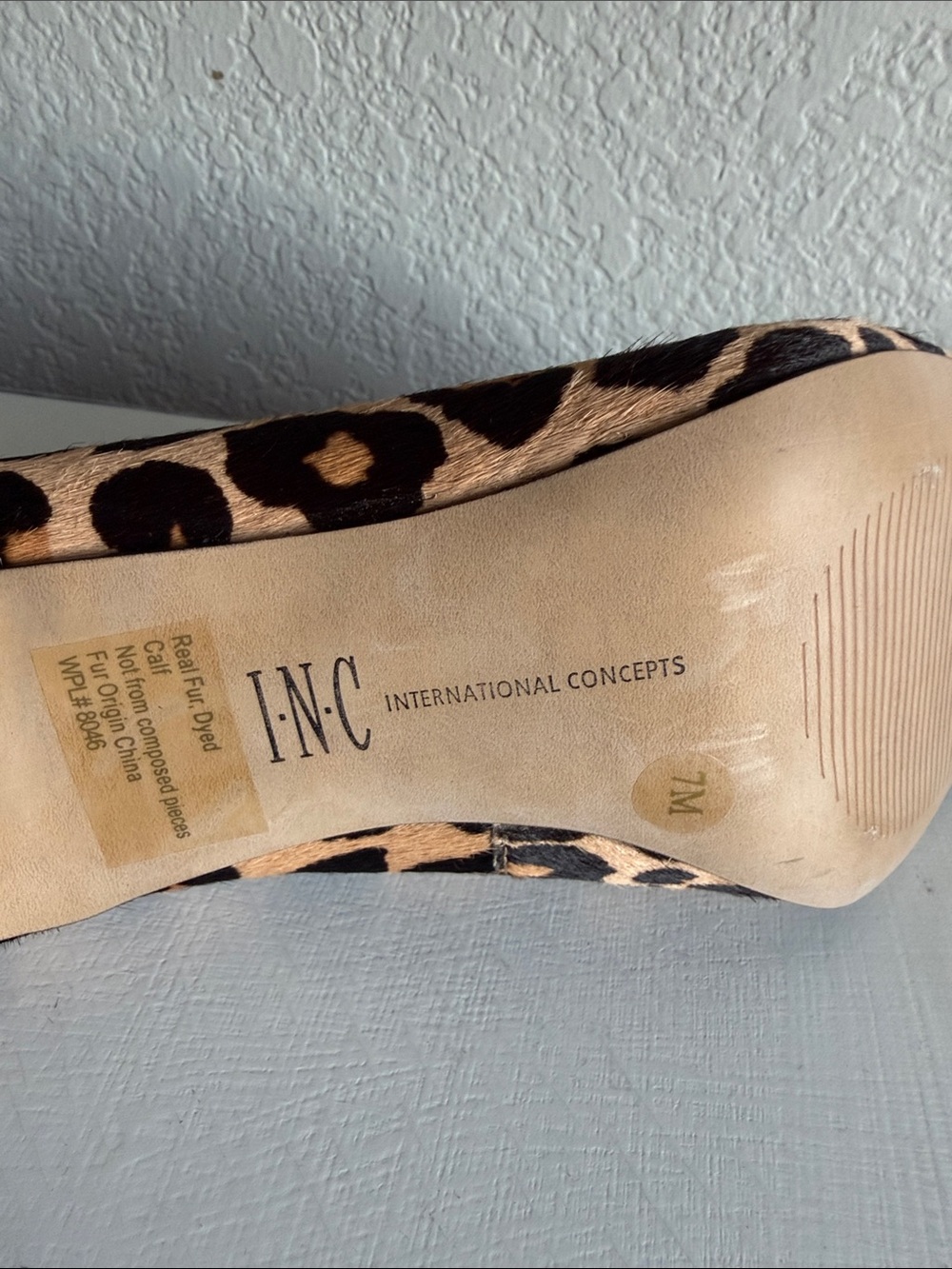 INC International Concepts Leopard Print Pointed Toe Pumps - Tan & Black - Picture 6 of 6